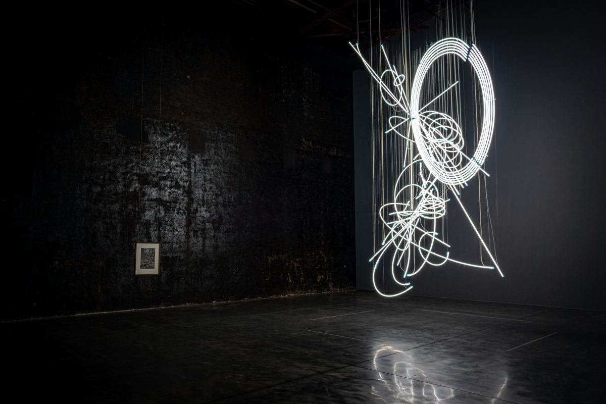 Cerith WYN EVANS, Drawing in Light (and Time) ...suspended, 2020, Installation view  "Hirosaki Encounters"Collection of Hirosaki Museum of Contemporary ArtPhoto: Sho Shibata