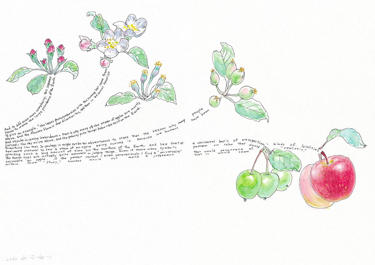 AMEMIYA Yosuke, Apple and Universality, 2021Collection of Hirosaki Museum of Contemporary Art (Gift of Hirosaki BRICK Co., Ltd.)